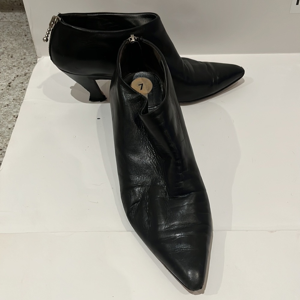 Via Spiga Black Leather Booties - Picture 3 of 12